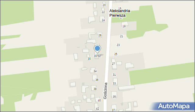 Aleksandria Pierwsza, Gościnna, 30/32, mapa Aleksandria Pierwsza