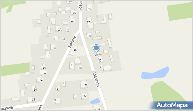 Aleksandria Pierwsza, Gościnna, 43A, mapa Aleksandria Pierwsza