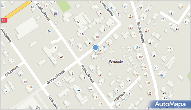 Augustów, Goryczkowa, 9, mapa Augustów