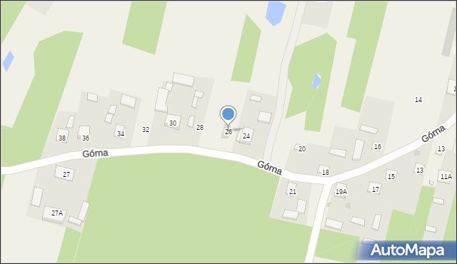 Augustów, Górna, 26, mapa Augustów
