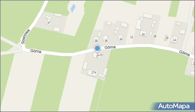 Augustów, Górna, 27, mapa Augustów