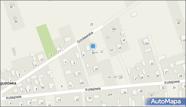 Augustówka, Gocławska, 10, mapa Augustówka