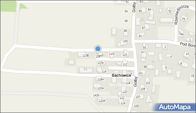 Bachowice, Gołby, ks., 108, mapa Bachowice