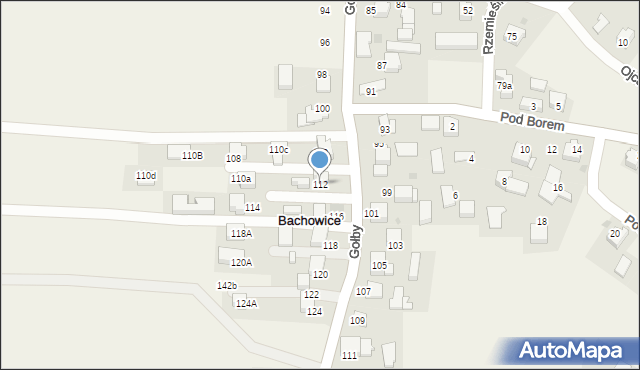 Bachowice, Gołby, ks., 112, mapa Bachowice