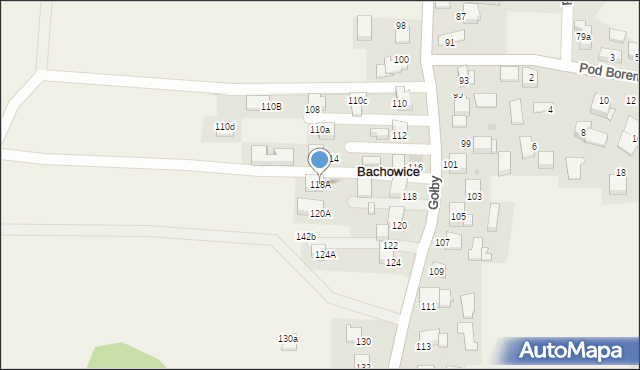 Bachowice, Gołby, ks., 118A, mapa Bachowice