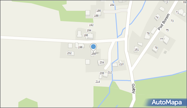 Bachowice, Gołby, ks., 200, mapa Bachowice