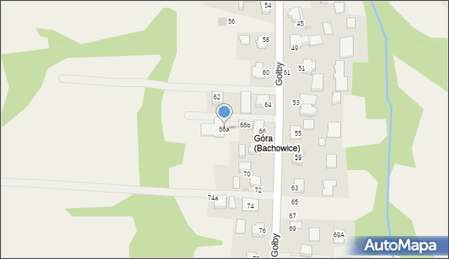 Bachowice, Gołby, ks., 66a, mapa Bachowice