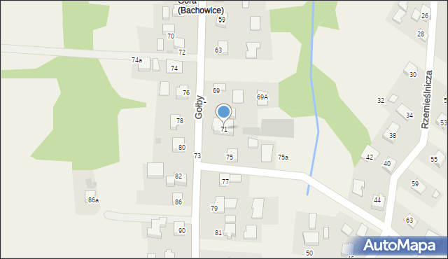 Bachowice, Gołby, ks., 71, mapa Bachowice