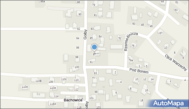 Bachowice, Gołby, ks., 87, mapa Bachowice