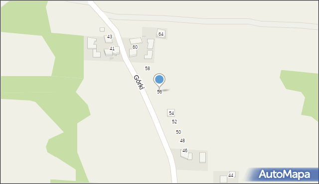 Bachowice, Górki, 56, mapa Bachowice