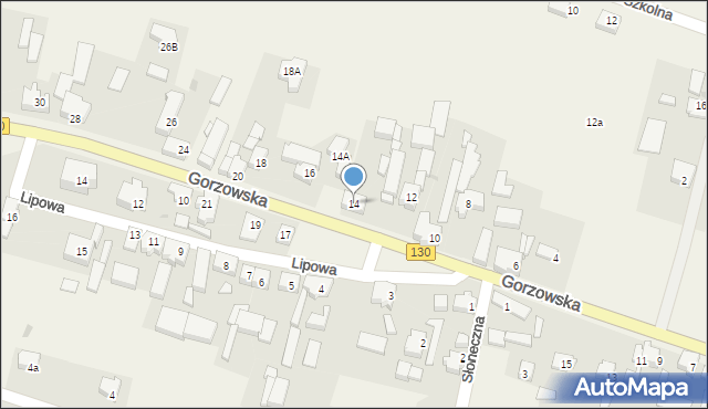 Baczyna, Gorzowska, 14, mapa Baczyna