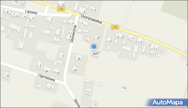 Baczyna, Gorzowska, 15A, mapa Baczyna