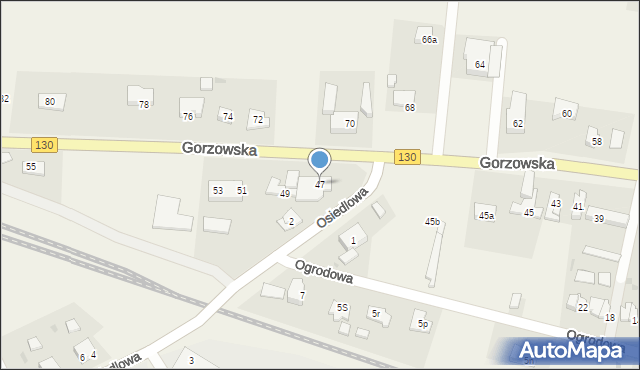 Baczyna, Gorzowska, 47, mapa Baczyna