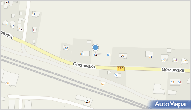 Baczyna, Gorzowska, 84, mapa Baczyna