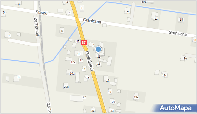 Barcice Dolne, Gościniec, 11, mapa Barcice Dolne