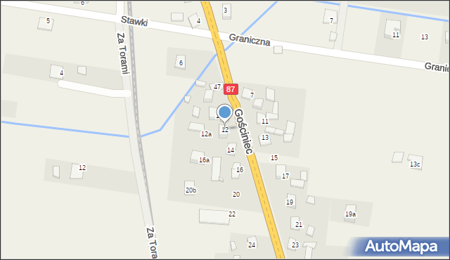Barcice Dolne, Gościniec, 12, mapa Barcice Dolne