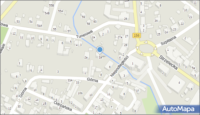 Barlinek, Górna, 1a, mapa Barlinek
