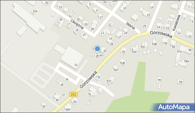 Barlinek, Gorzowska, 32, mapa Barlinek