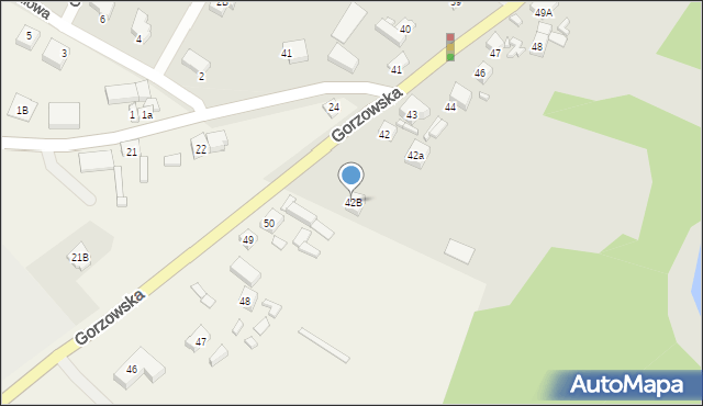 Barlinek, Gorzowska, 42B, mapa Barlinek