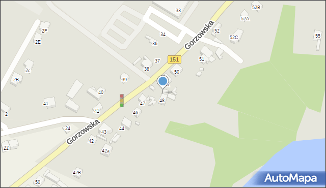 Barlinek, Gorzowska, 48A, mapa Barlinek