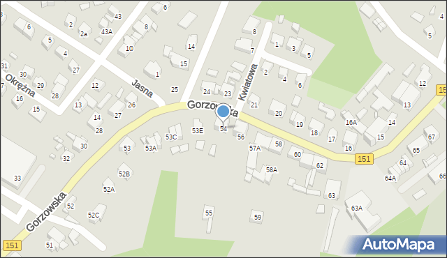 Barlinek, Gorzowska, 54, mapa Barlinek
