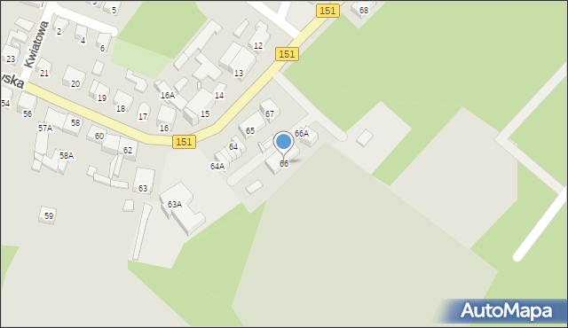 Barlinek, Gorzowska, 66, mapa Barlinek