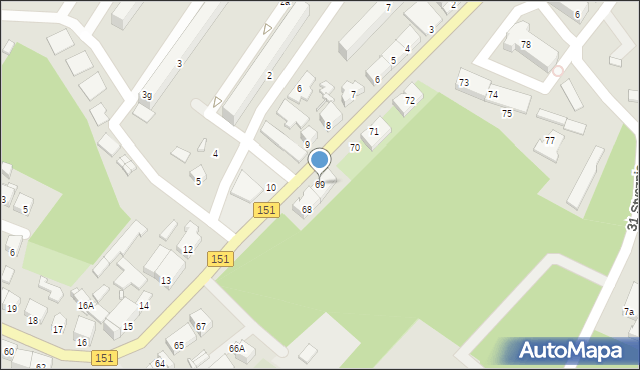 Barlinek, Gorzowska, 69, mapa Barlinek