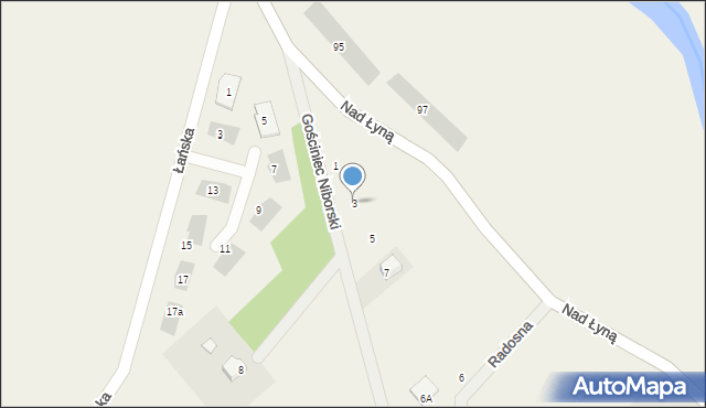 Bartąg, Gościniec Niborski, 3, mapa Bartąg