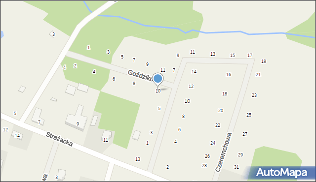 Bartoszówka, Goździków, 10, mapa Bartoszówka