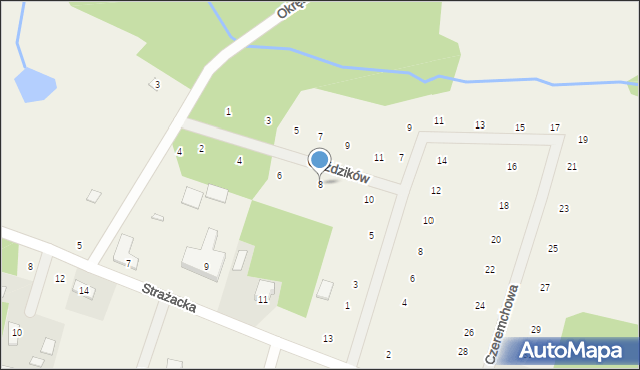 Bartoszówka, Goździków, 8, mapa Bartoszówka