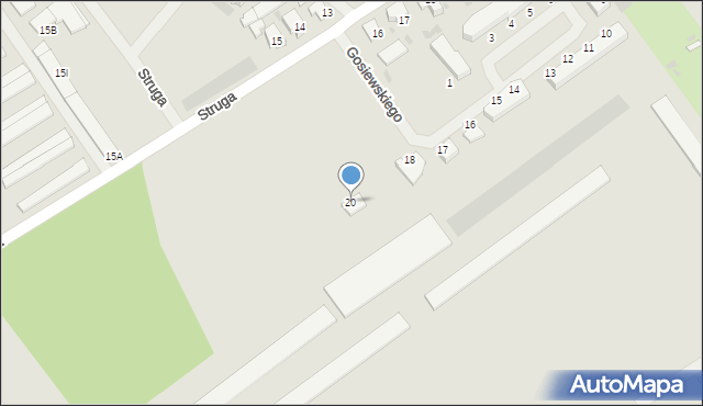 Bartoszyce, Gosiewskiego, hetm., 20, mapa Bartoszyce