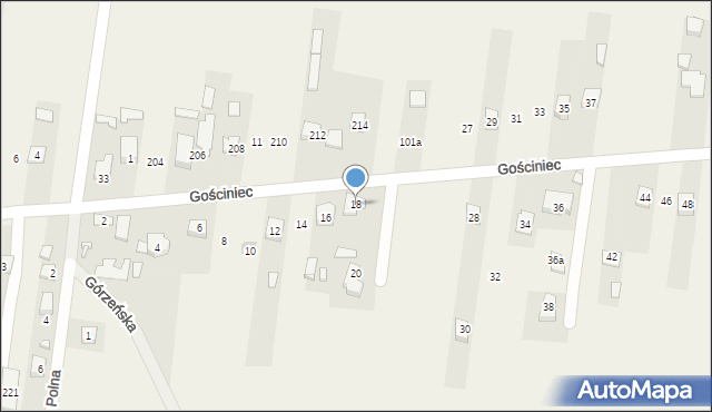 Bęczków, Gościniec, 18, mapa Bęczków