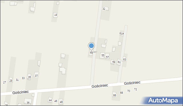 Bęczków, Gościniec, 53, mapa Bęczków