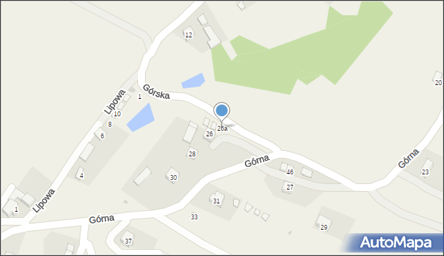 Berezka, Górna, 26a, mapa Berezka