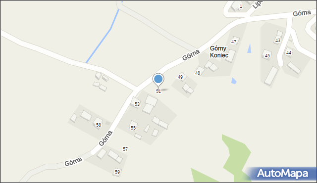 Berezka, Górna, 51, mapa Berezka