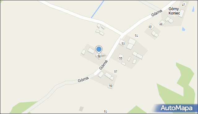 Berezka, Górna, 58, mapa Berezka