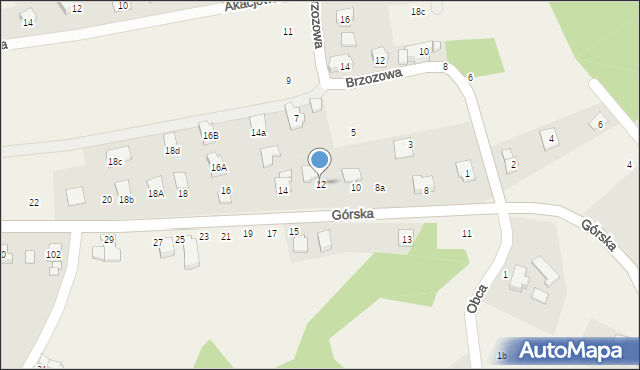 Bestwina, Górska, 12, mapa Bestwina