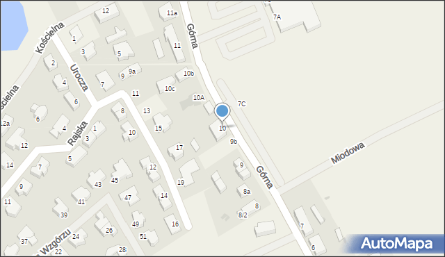 Bezrzecze, Górna, 10, mapa Bezrzecze