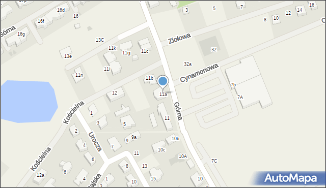 Bezrzecze, Górna, 11a, mapa Bezrzecze