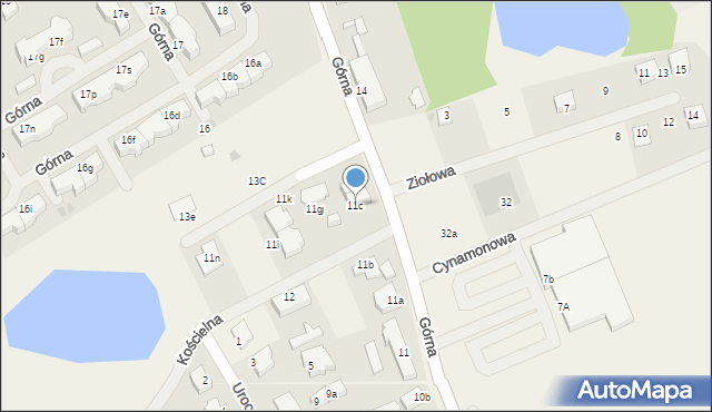 Bezrzecze, Górna, 11c, mapa Bezrzecze