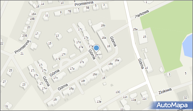 Bezrzecze, Górna, 17, mapa Bezrzecze