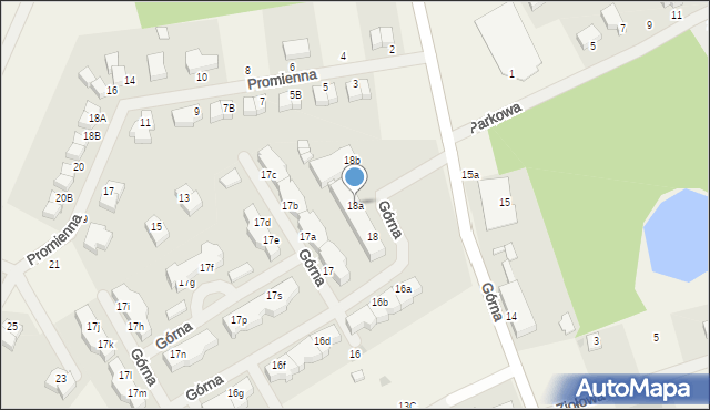 Bezrzecze, Górna, 18a, mapa Bezrzecze