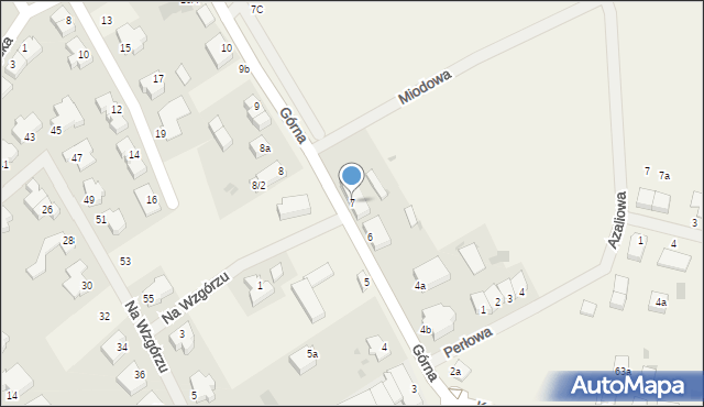 Bezrzecze, Górna, 7, mapa Bezrzecze