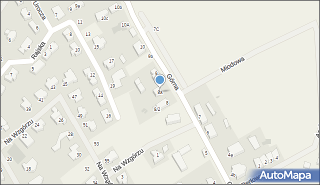 Bezrzecze, Górna, 8a, mapa Bezrzecze