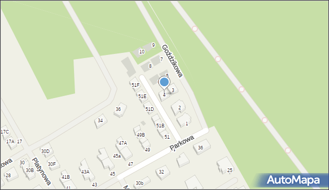 Bezrzecze, Goździkowa, 4, mapa Bezrzecze