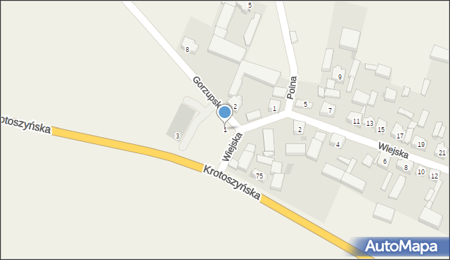 Biadki, Gorzupska, 1, mapa Biadki