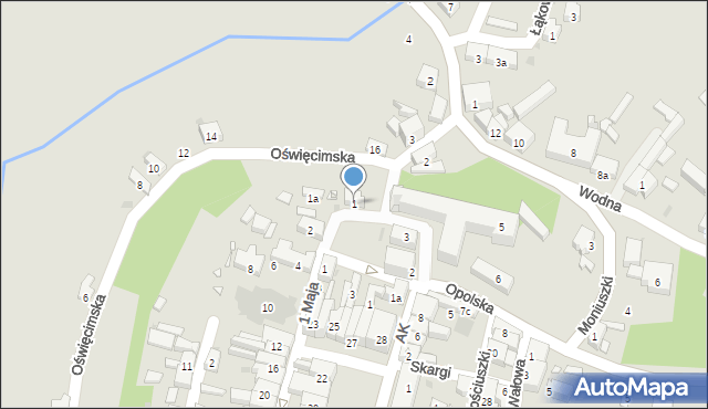 Biała, Góra Wolności, 1, mapa Biała