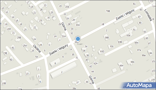 Biała Podlaska, Górna, 32B, mapa Białej Podlaskiej