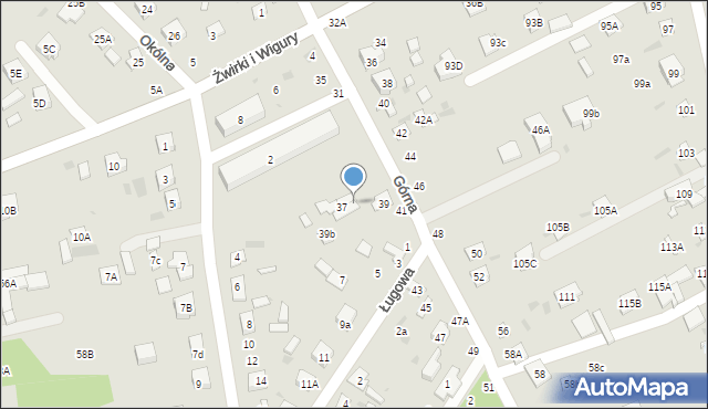 Biała Podlaska, Górna, 39a, mapa Białej Podlaskiej