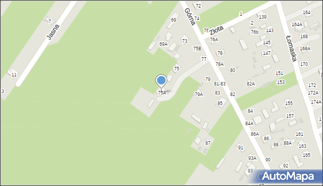 Biała Podlaska, Górna, 75A, mapa Białej Podlaskiej